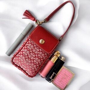 Red Signature Canvas Couch Pouch